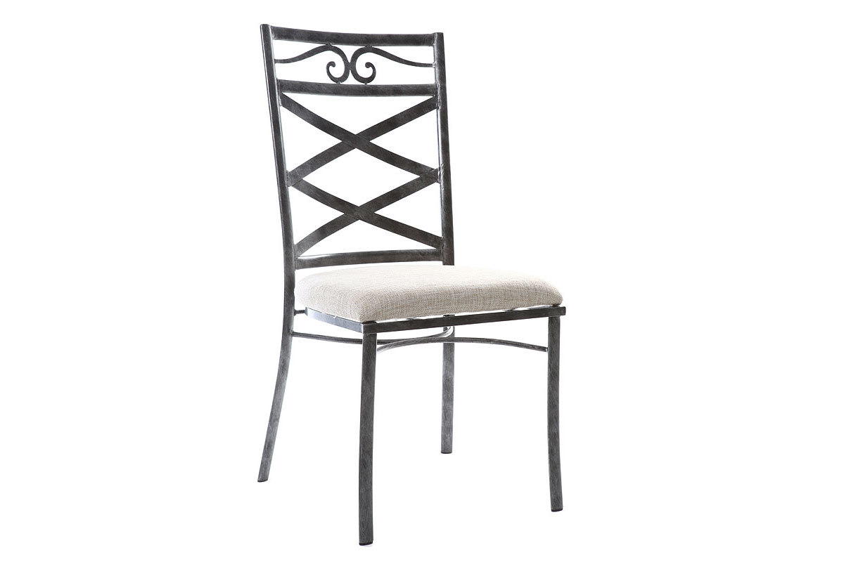 Chaises baroques noires mtal (lot de 2) VENEZIA