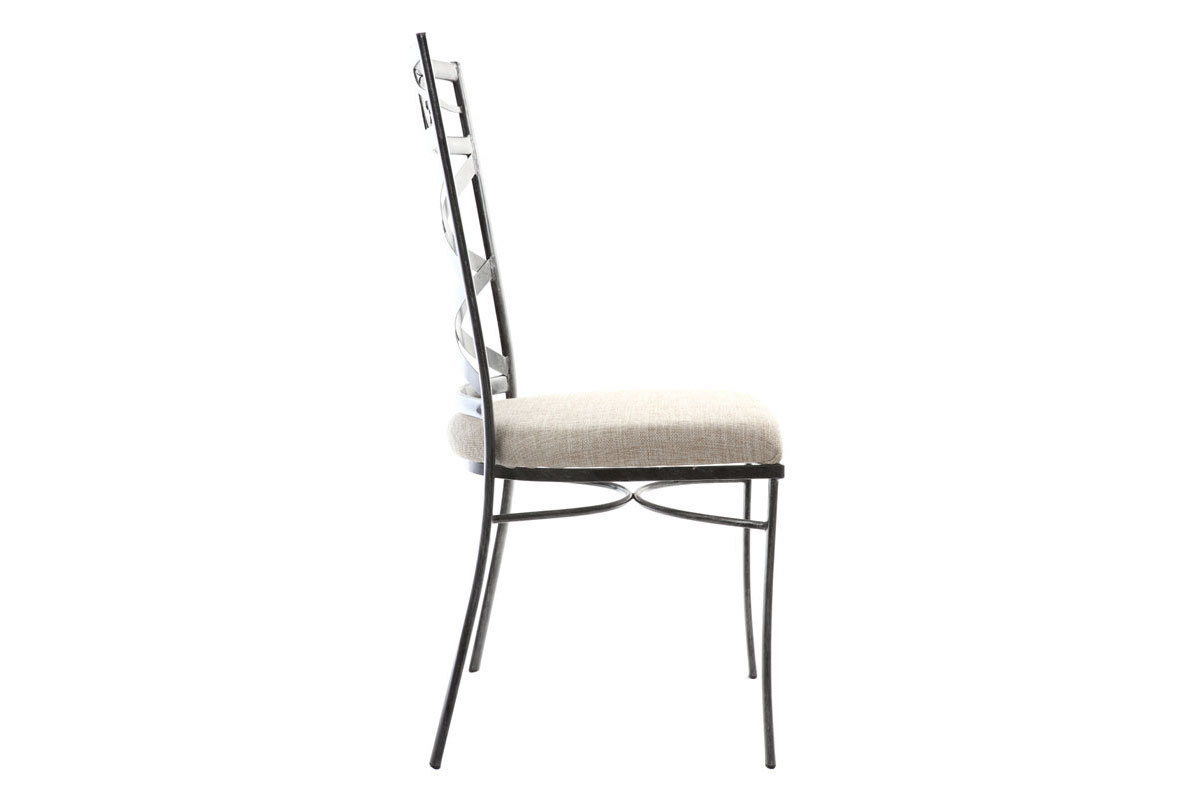 Chaises baroques noires mtal (lot de 2) VENEZIA
