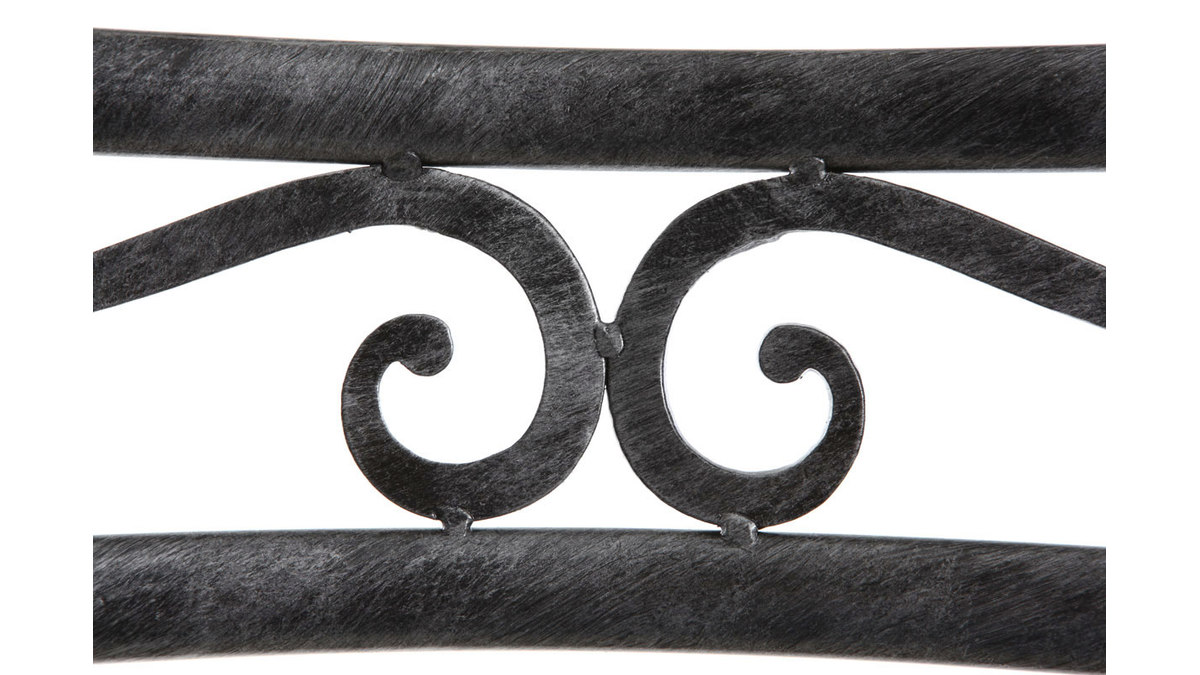 Chaises baroques noires métal (lot de 2) VENEZIA