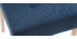 Chaises capitonnées en tissu bleu et bois (lot de 2) ESTER