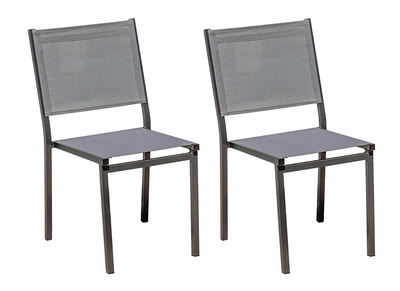 Chaises de jardin empilables grises (lot de 2) PORTOFINO