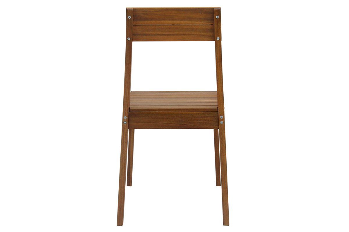 Chaises de jardin en acacia massif (lot de 2) CANOPEEsss