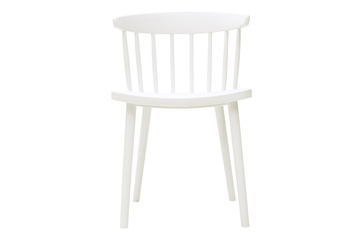 Chaises design  barreaux blanches intrieur / extrieur (lot de 2) HOLLY
