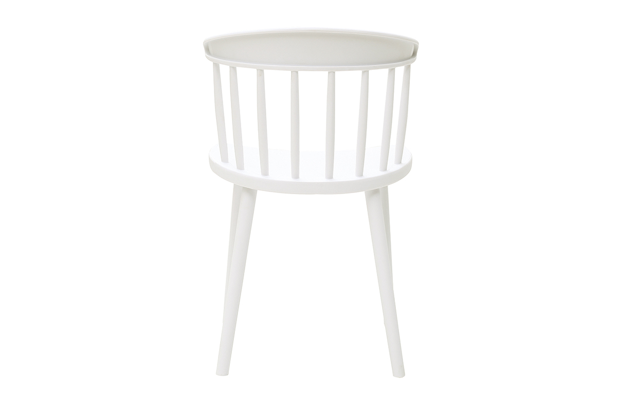 Chaises design  barreaux blanches intrieur / extrieur (lot de 2) HOLLY