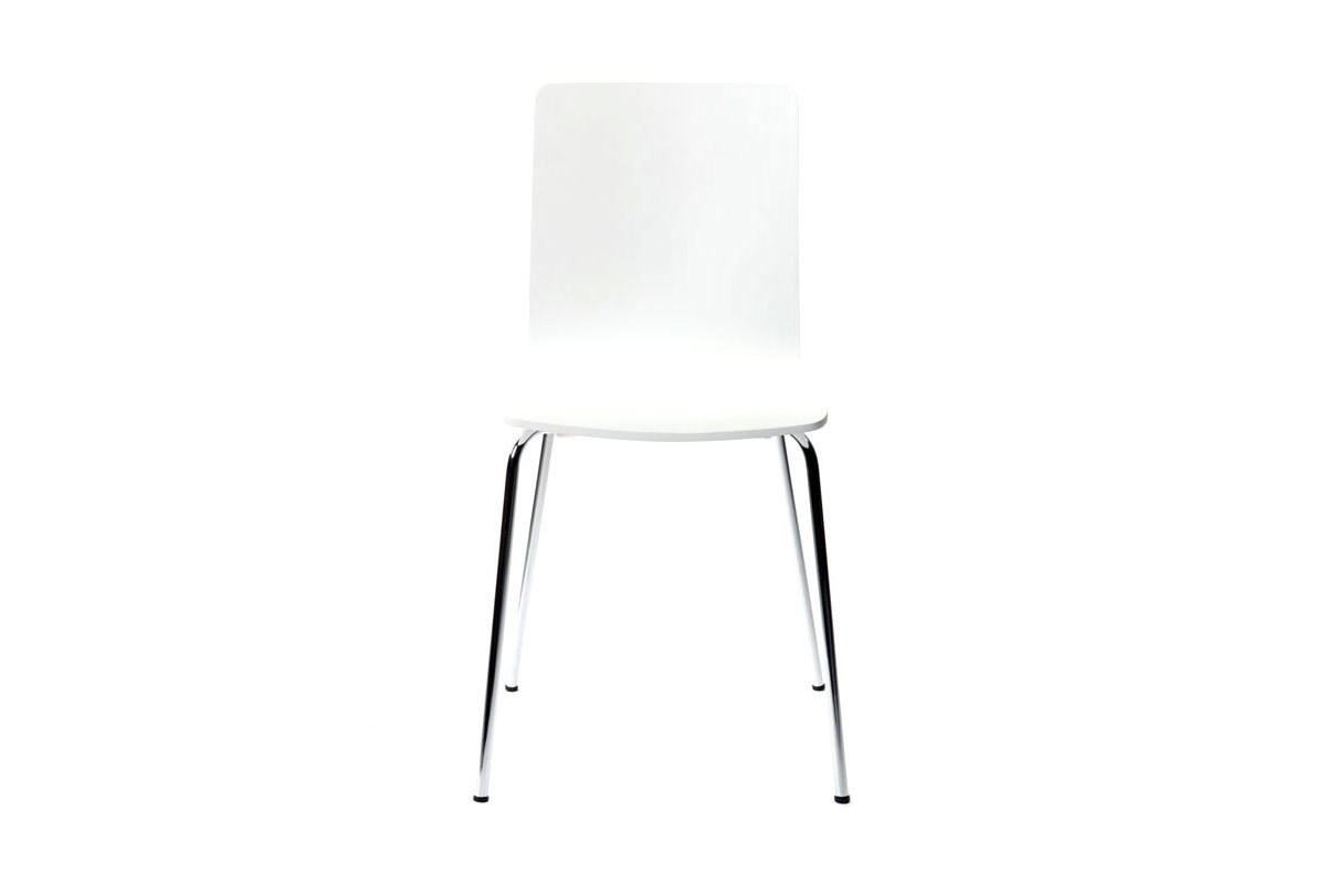 Chaises design blanches (lot de 2) NELLY