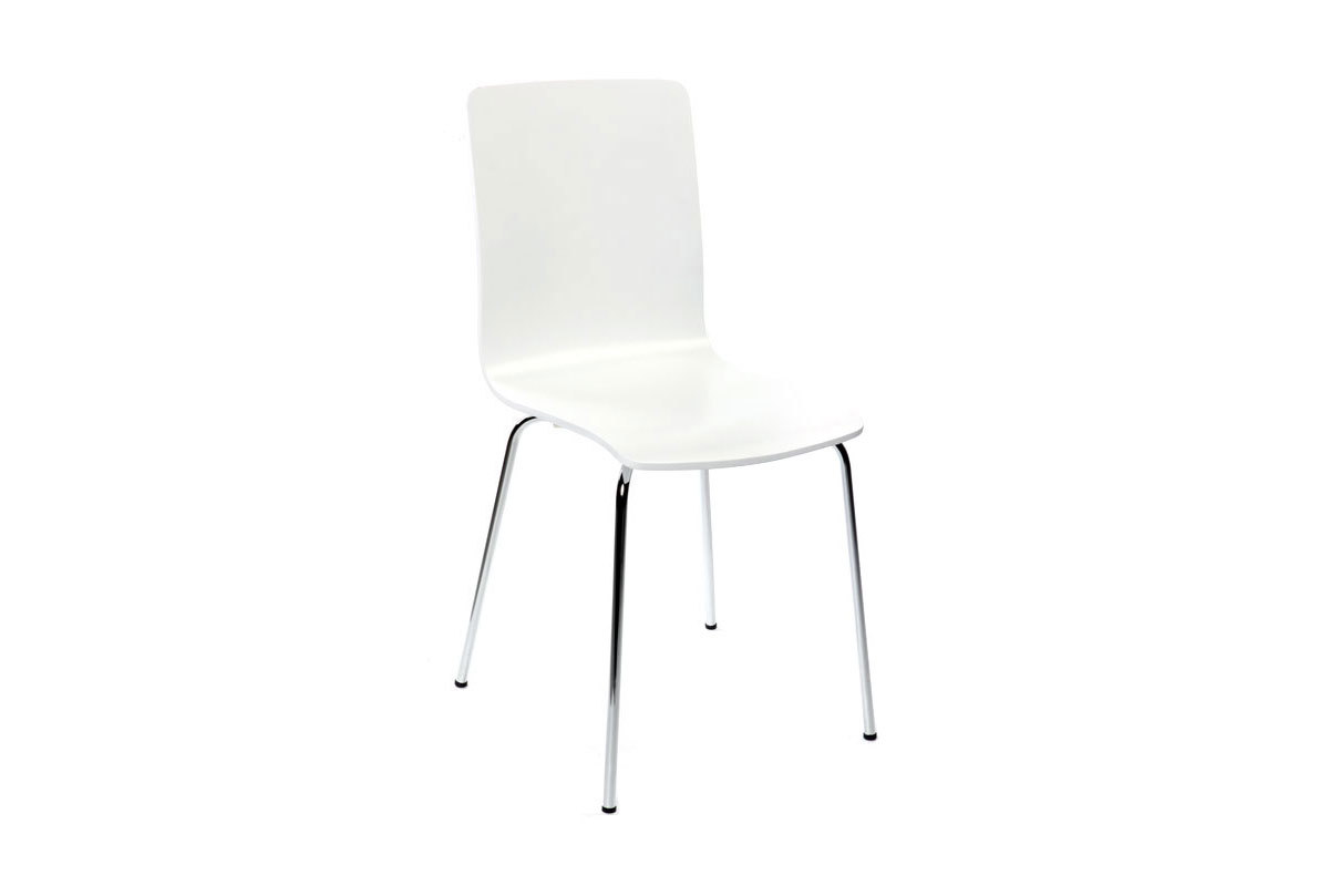 Chaises design blanches (lot de 2) NELLY