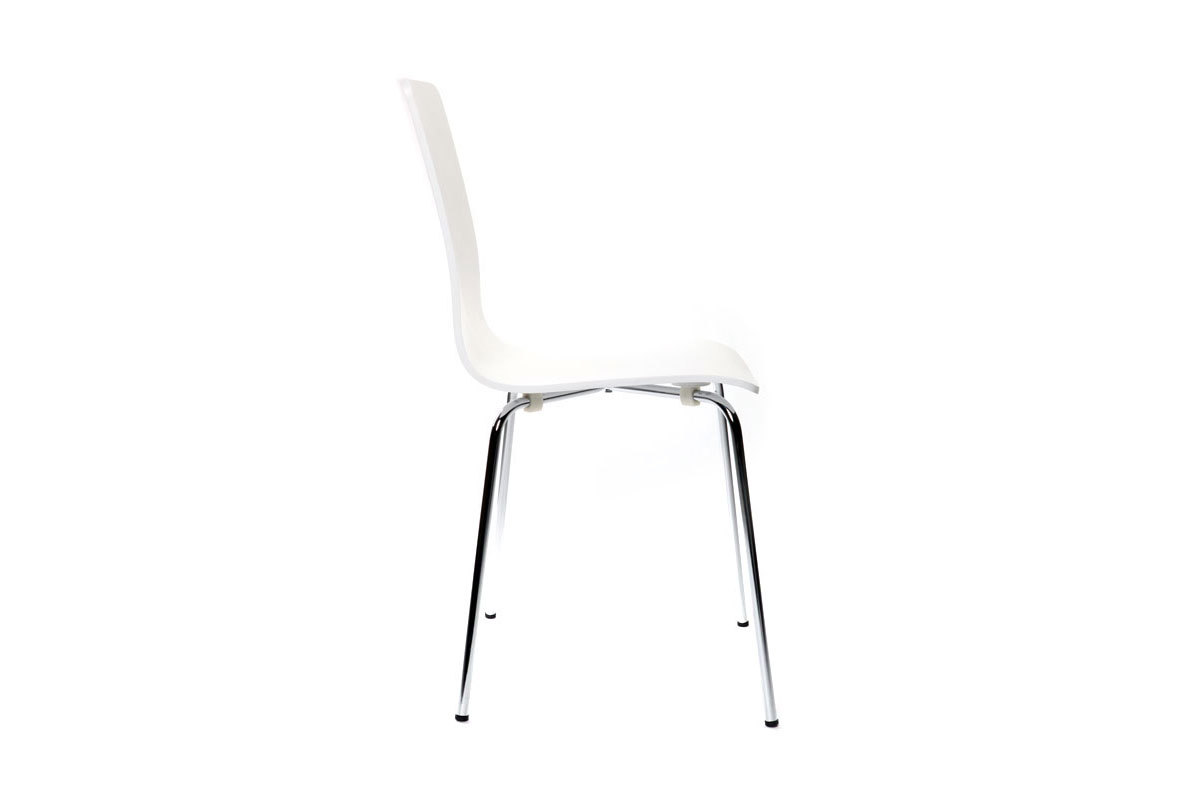 Chaises design blanches (lot de 2) NELLY