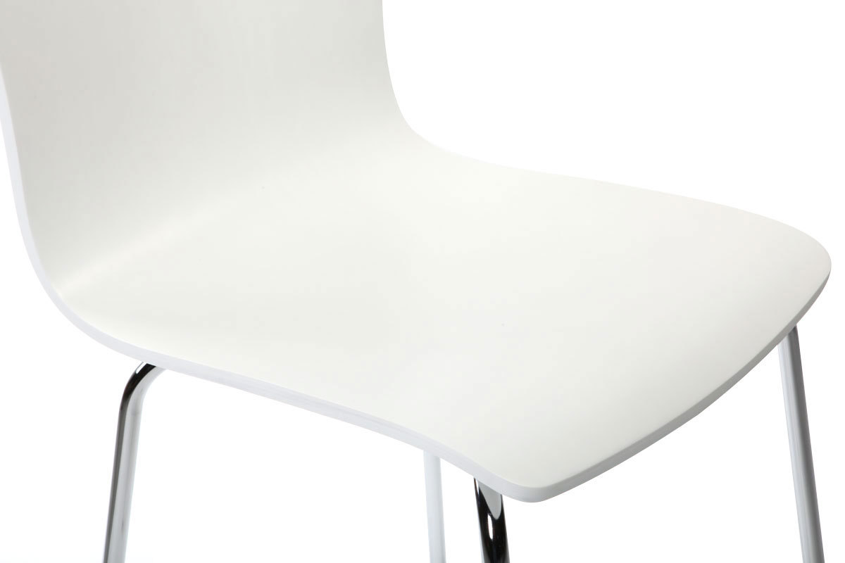 Chaises design blanches (lot de 2) NELLY