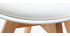 Chaises design blanches avec pieds bois (lot de 2) PAULINE
