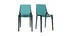 Chaises design bleu pétrole empilables intérieur / extérieur (lot de 2) YZEL