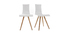 Chaises design bois et blanc (lot de 2) BALTIK