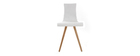 Chaises design bois et blanc (lot de 2) BALTIK