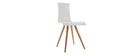 Chaises design bois et blanc (lot de 2) BALTIK