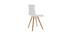 Chaises design bois et blanc (lot de 2) BALTIK