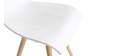 Chaises design bois et blanc (lot de 2) BALTIK