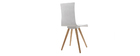 Chaises design bois et blanc (lot de 2) BALTIK
