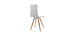 Chaises design bois et blanc (lot de 2) BALTIK