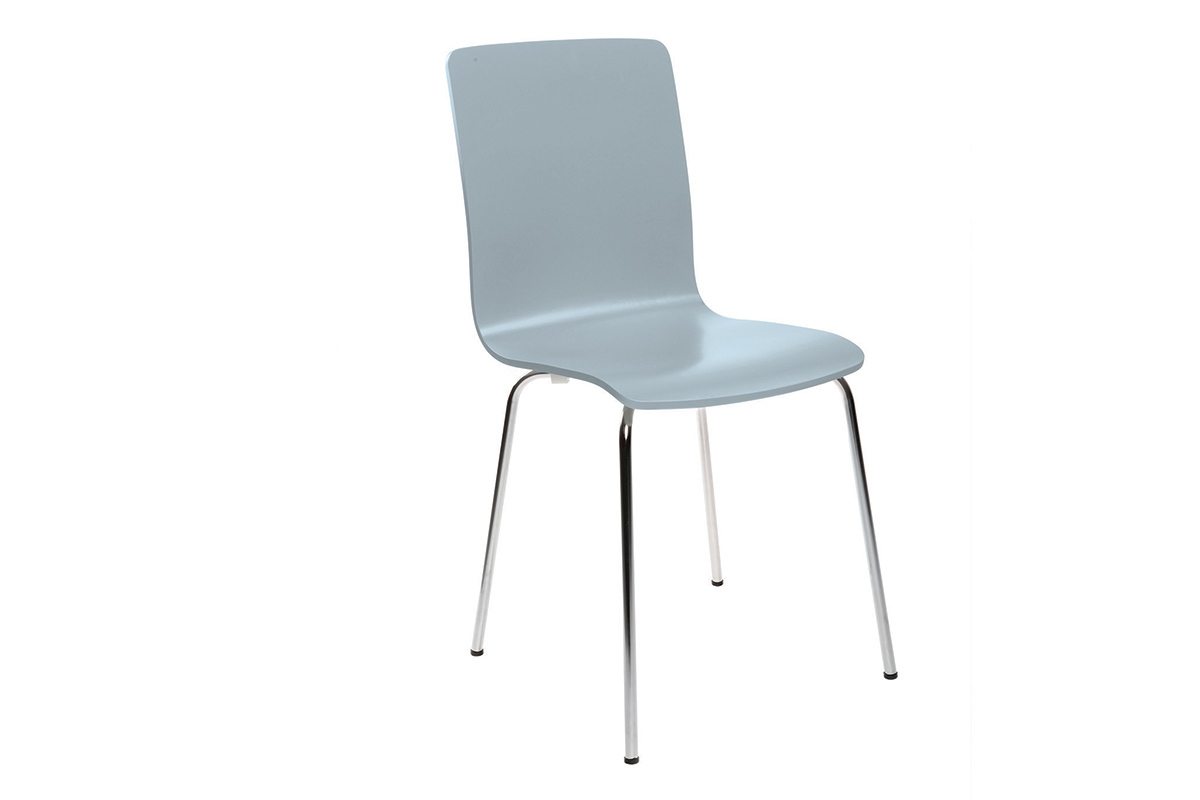 Chaises design cuisine grises (lot de 2) NELLY