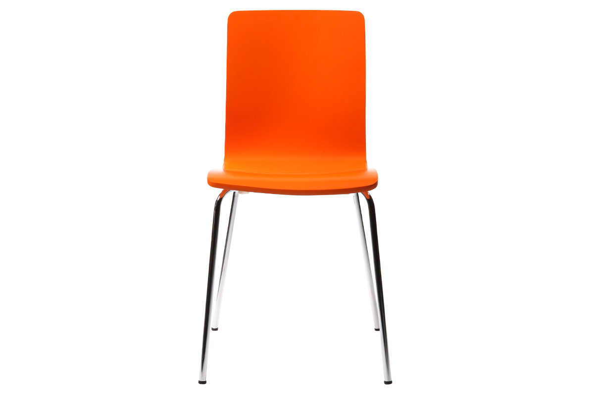 Chaises design cuisine orange (lot de 2) NELLY