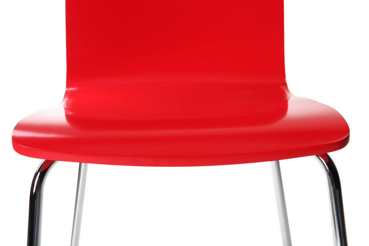 Chaises design cuisine rouges (lot de 2) NELLY