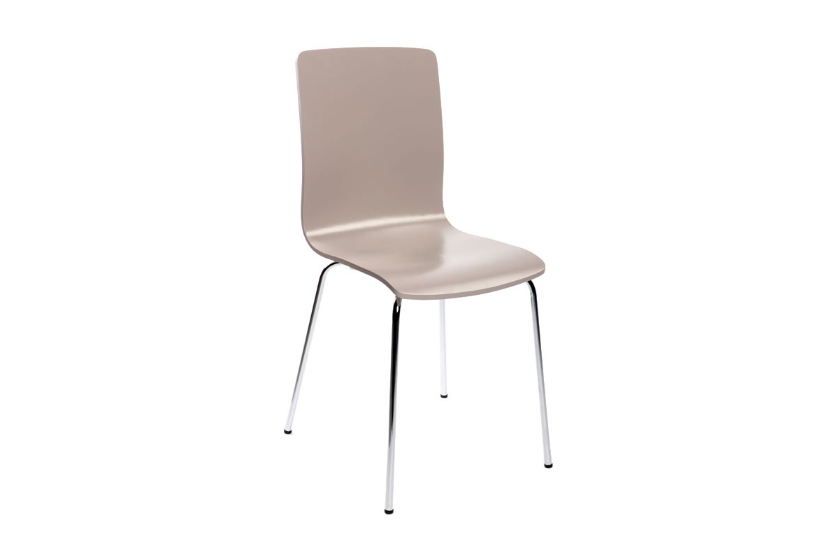 Chaises design cuisine taupe (lot de 2) NELLY