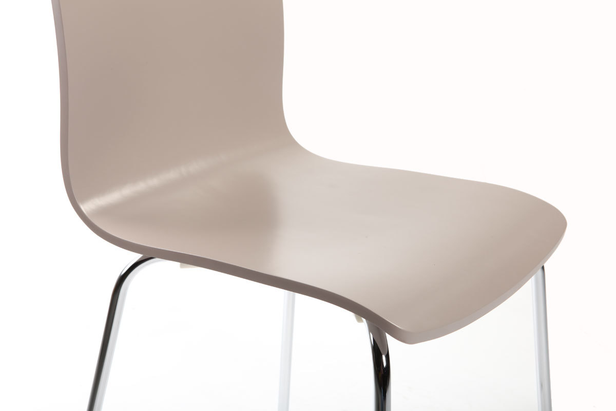 Chaises design cuisine taupe (lot de 2) NELLY