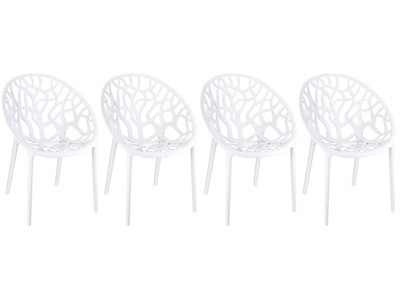 Chaises design empilables blanches (lot de 4) ARBOL