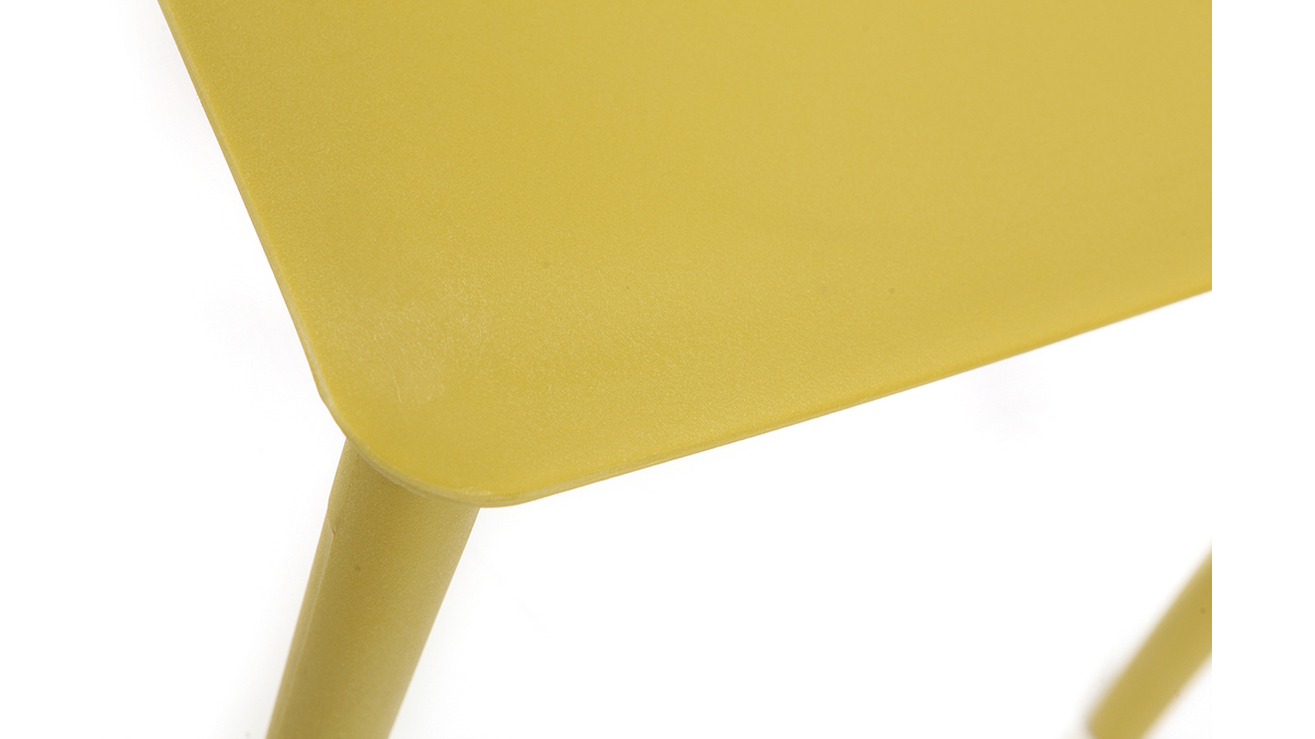 Chaises design empilables jaunes intérieur - extérieur (lot de 2) ANNA