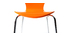 Chaises design empilables oranges (lot de 2) NEW ABIGAIL