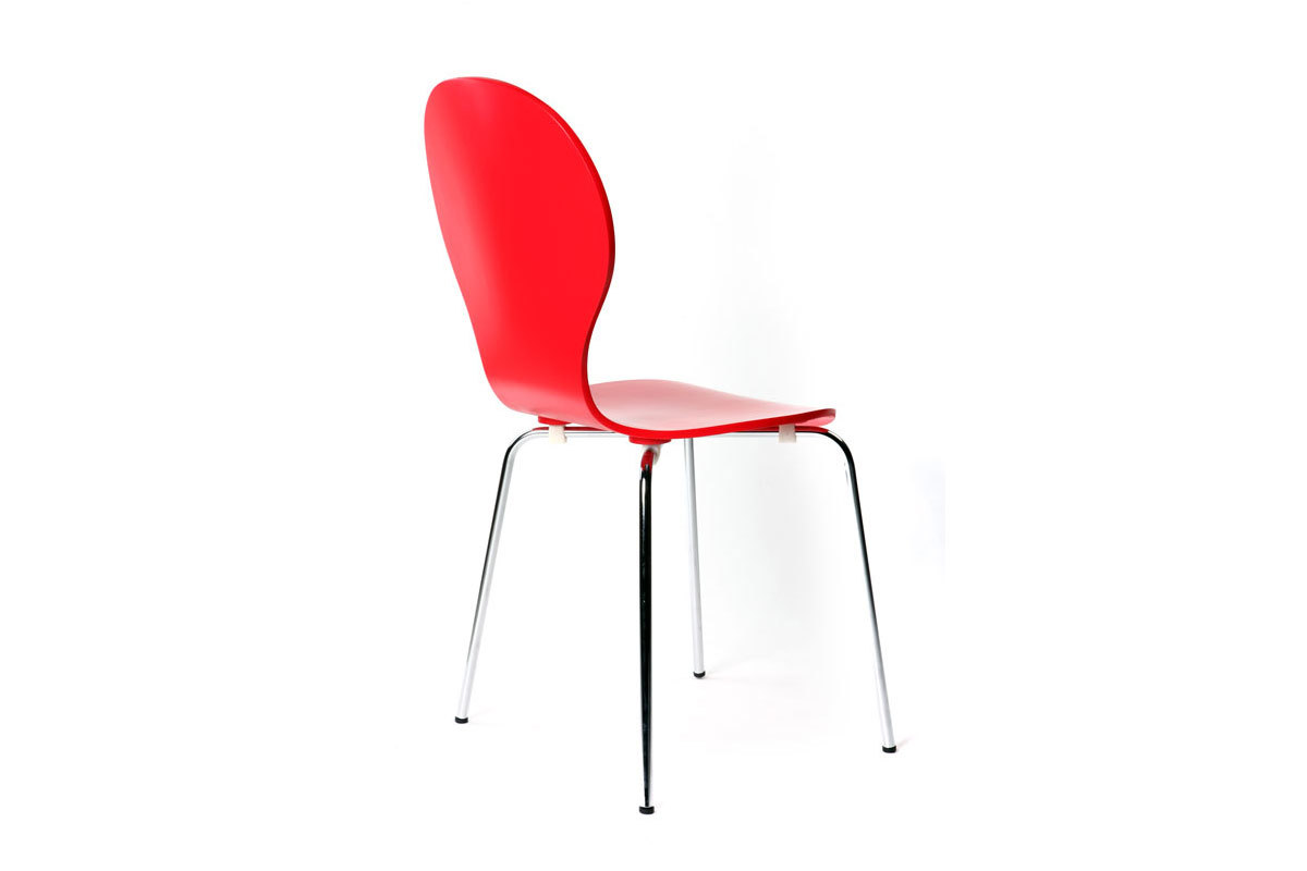 Chaises design empilables rouges (lot de 2) NEW ABIGAIL