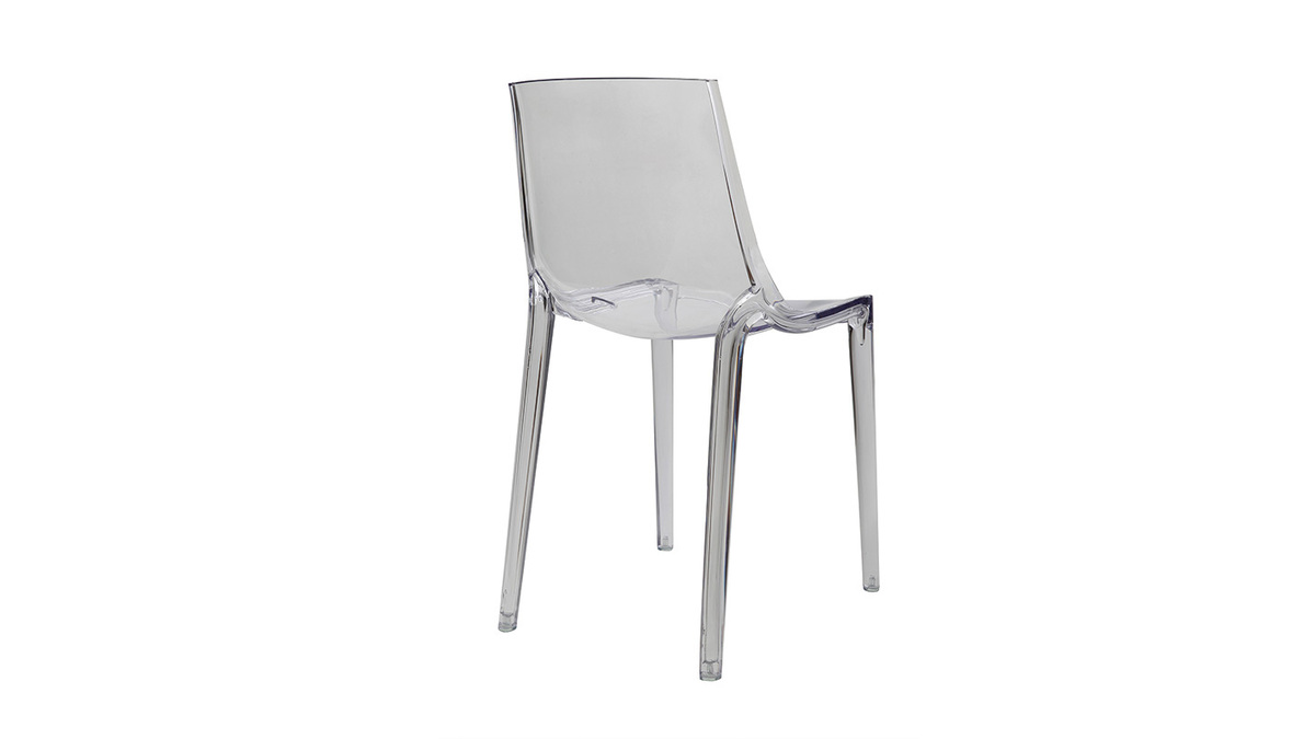 Chaises design empilables transparentes intérieur / extérieur  (lot de 2) YZEL