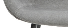 Chaises design en tissu effet velours gris (lot de 2) SAKE
