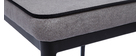 Chaises design en tissu effet velours texturé gris (lot de 2) LONDON