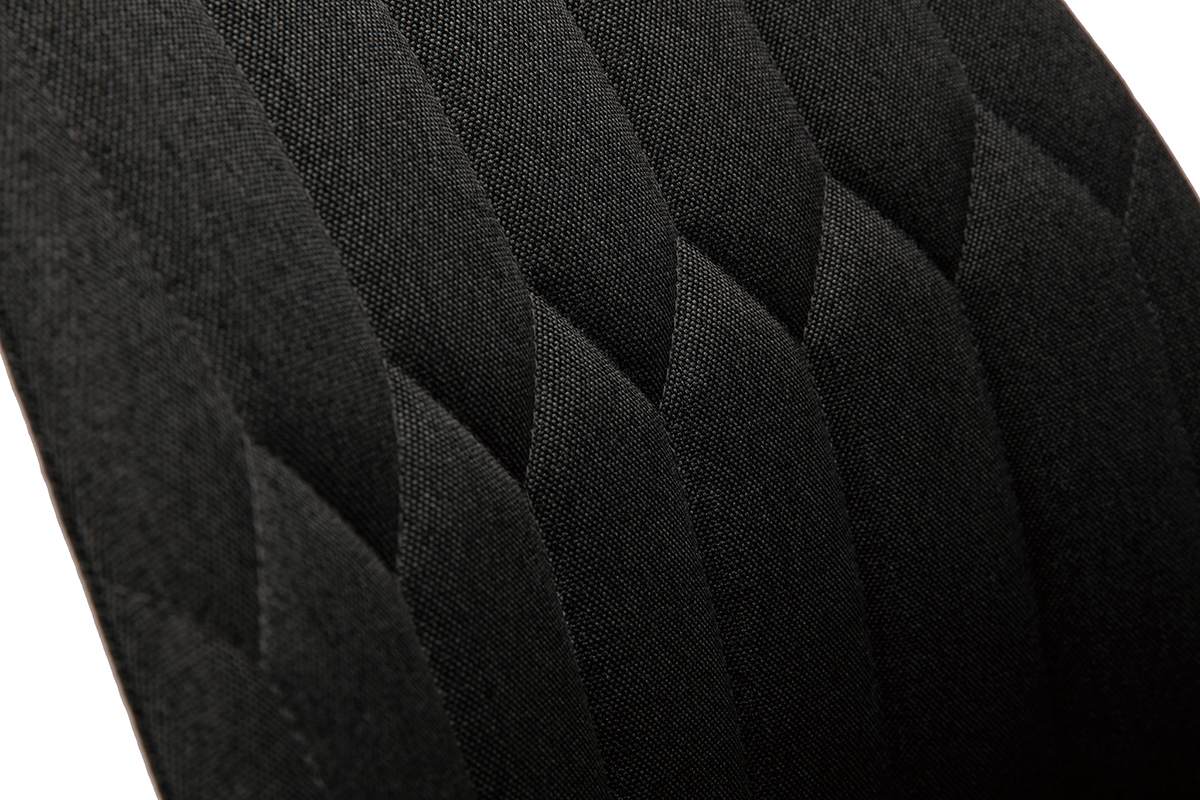 Chaises design en tissu gris fonc� et m�tal noir (lot de 2) FUSE