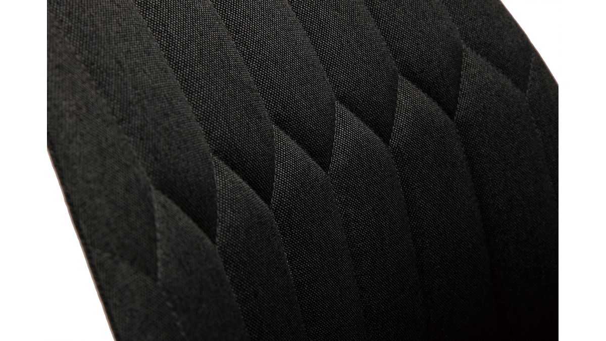 Chaises design en tissu gris foncé et pieds métal (lot de 2) FUSE