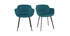 Chaises design en velours bleu (lot de 2) SAKE