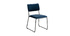 Chaises design en velours bleu nuit et m&eacute;tal (lot de 2) FLORE