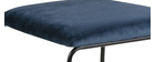 Chaises design en velours bleu nuit et m&eacute;tal (lot de 2) FLORE