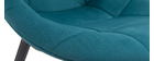 Chaises design en velours bleu pétrole et métal (lot de 2) COX
