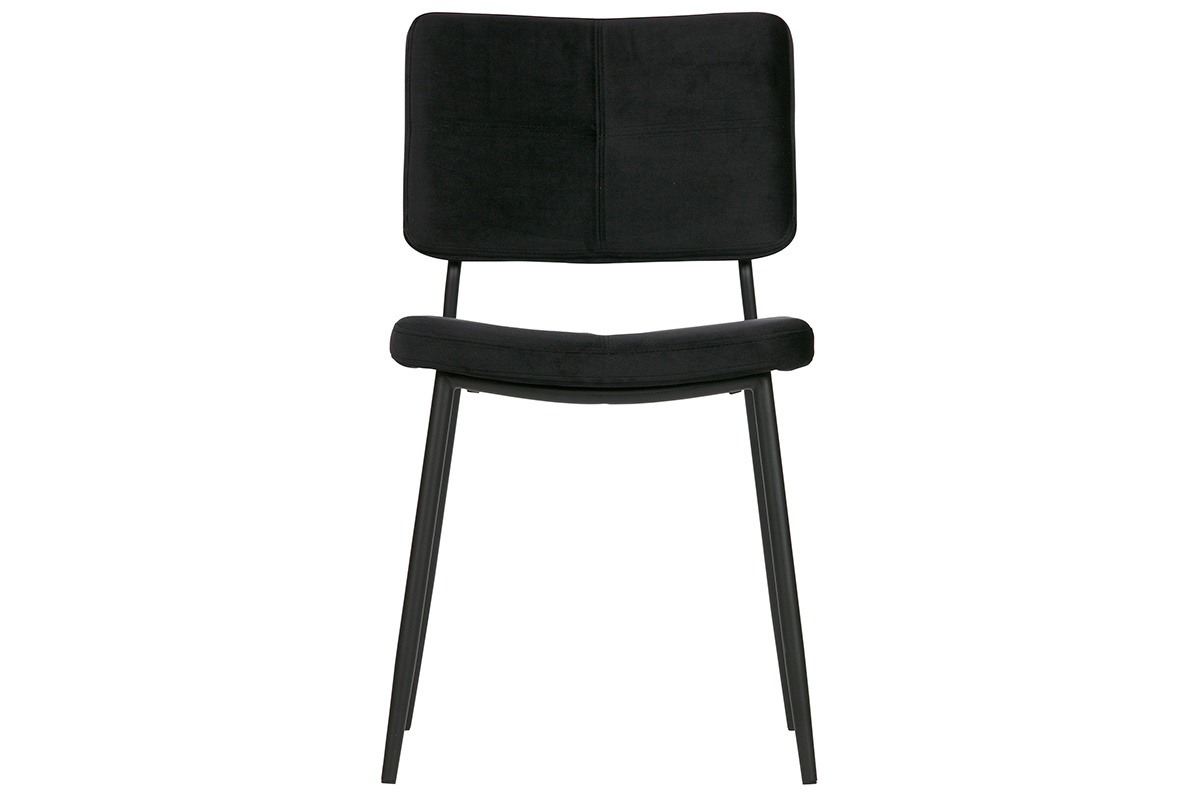 Chaises design en velours noir (lot de 2) GAB