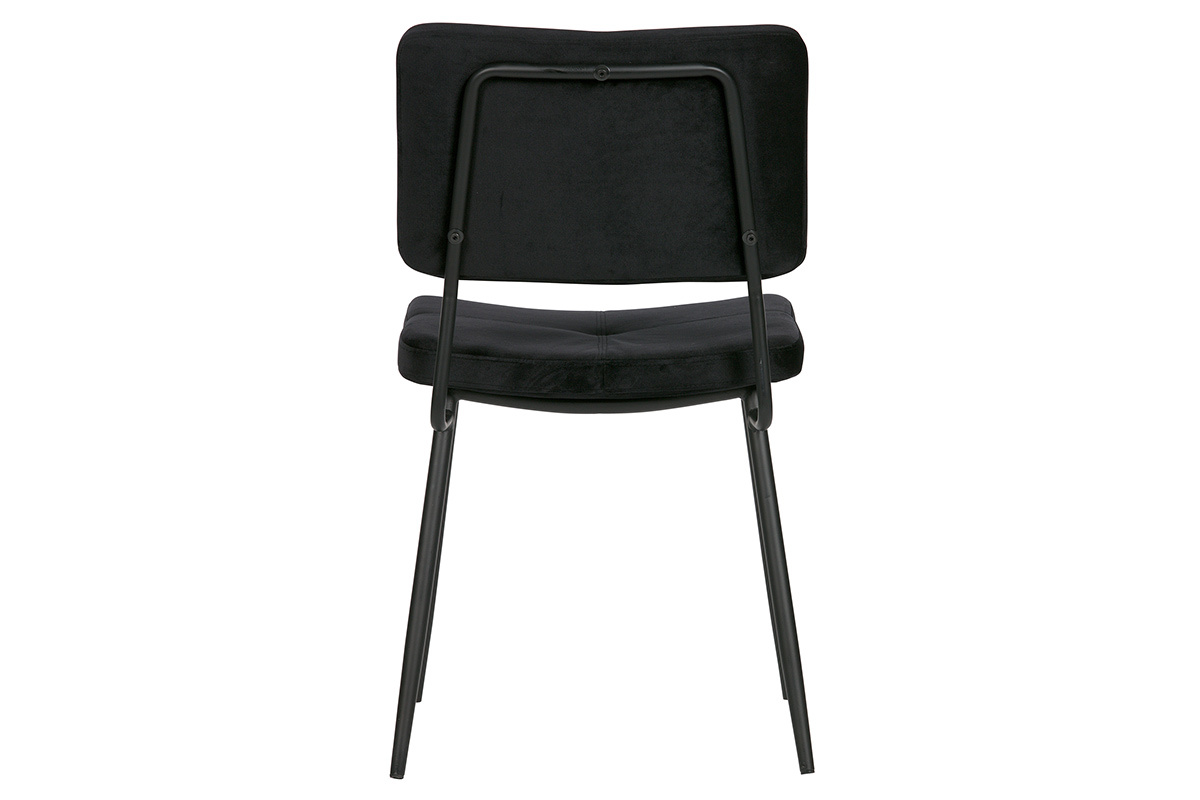 Chaises design en velours noir (lot de 2) GAB