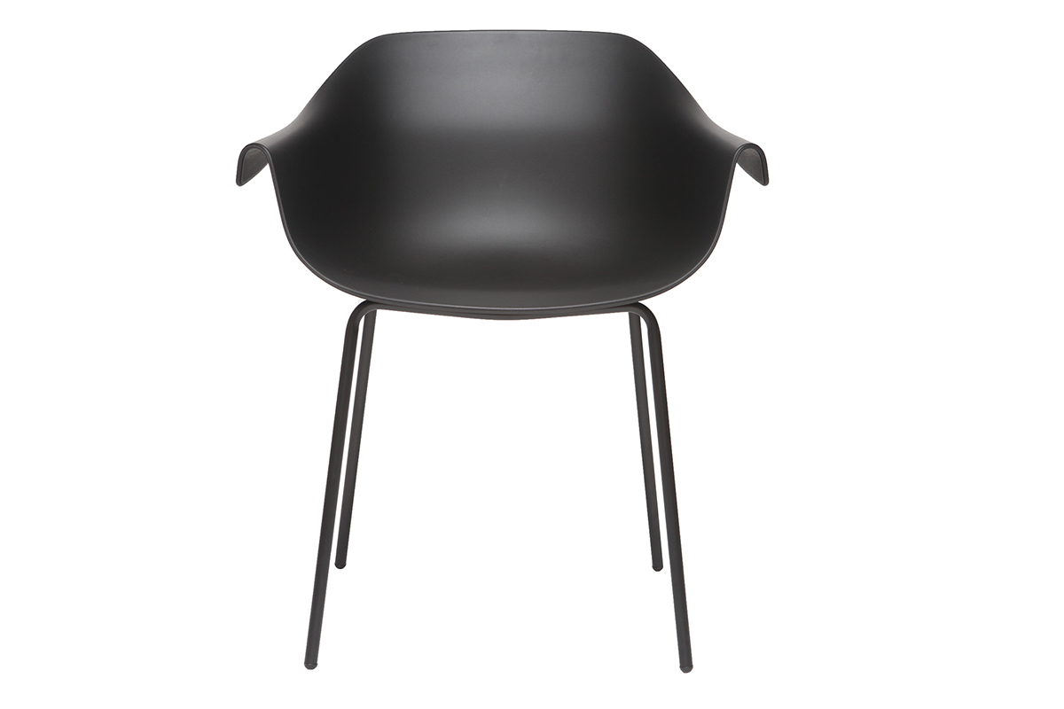 Chaises design noires (lot de 2) COUTURE