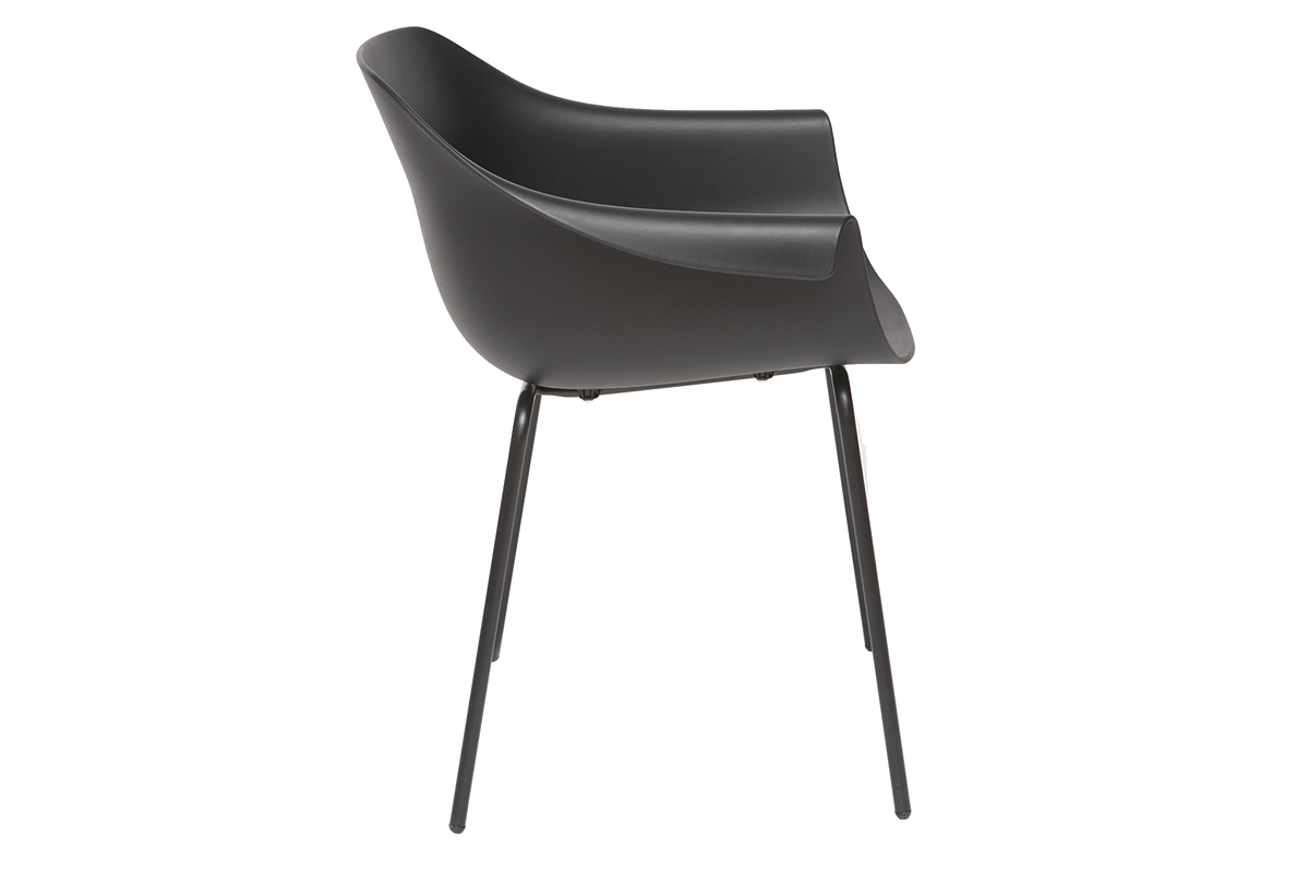 Chaises design noires (lot de 2) COUTURE