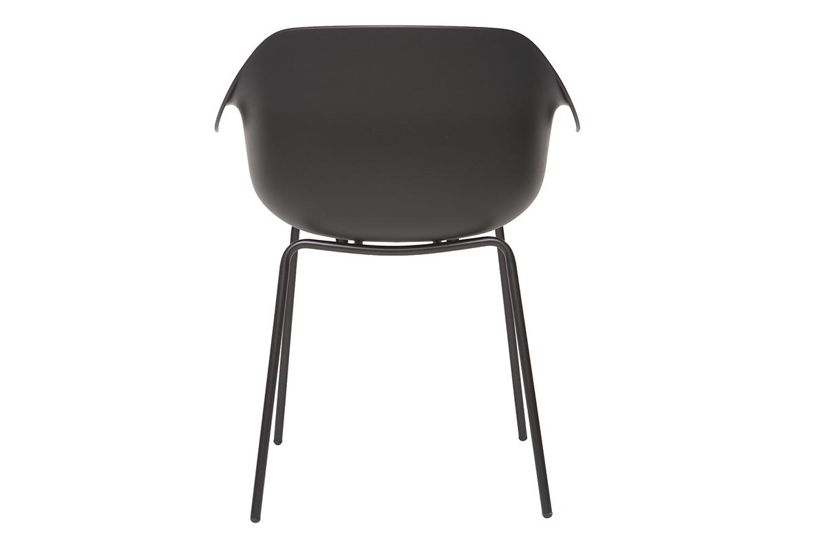 Chaises design noires (lot de 2) COUTURE