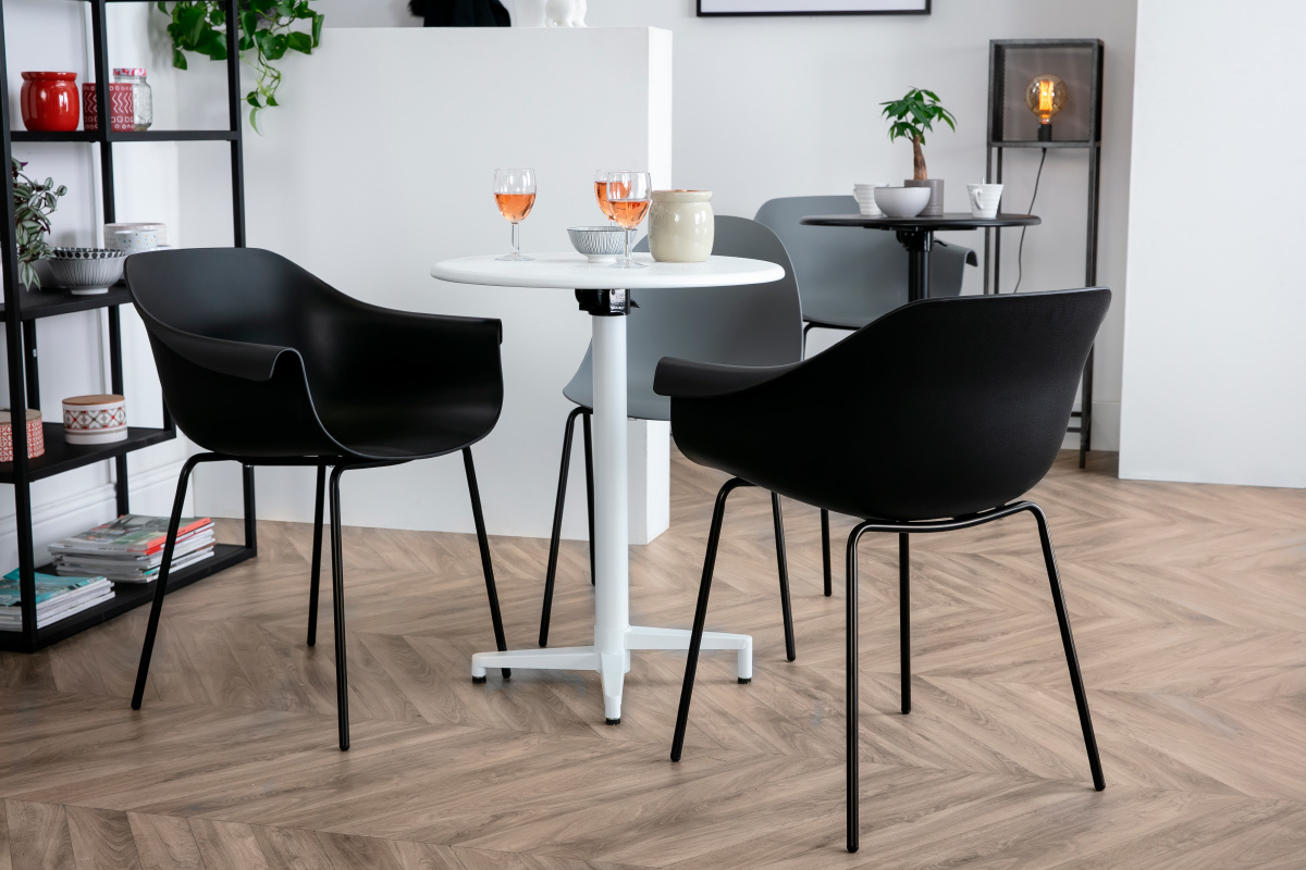 Chaises design noires (lot de 2) COUTURE