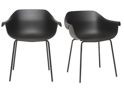 Chaises design noires (lot de 2) COUTURE