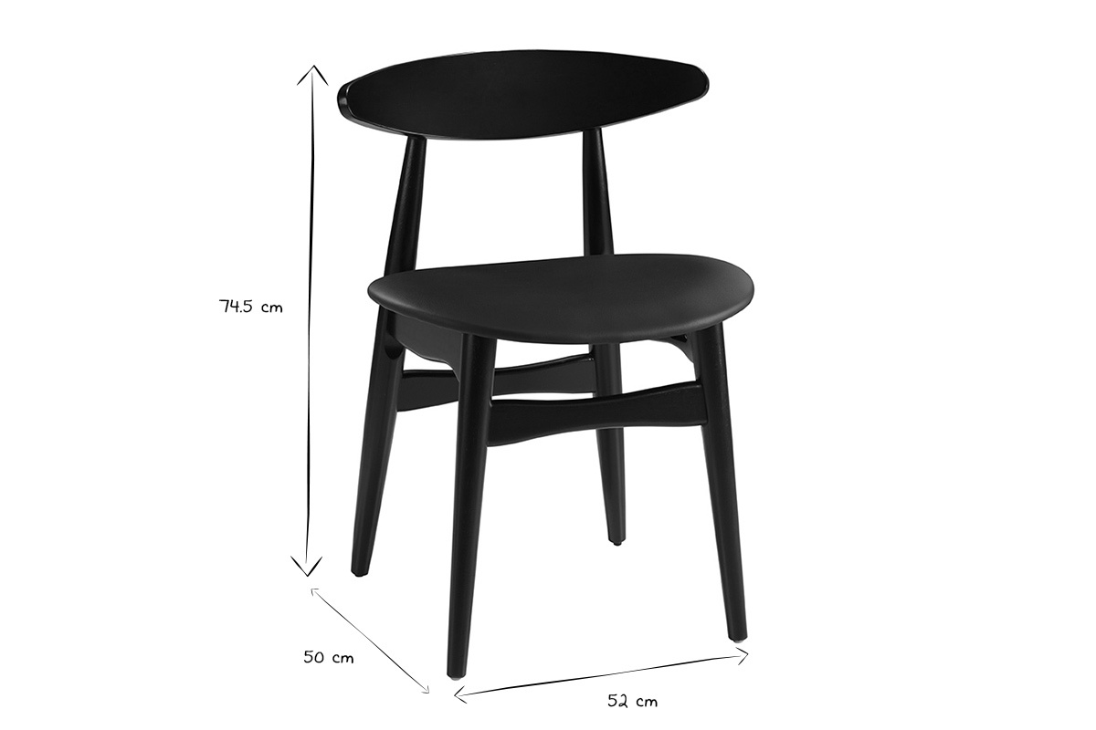 Chaises design noires (lot de 2) WALFORD