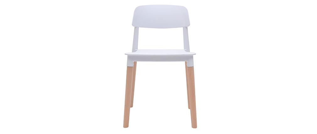 Chaises design scandinave blanches (lot de 2) GILDA