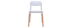 Chaises design scandinave blanches (lot de 2) GILDA