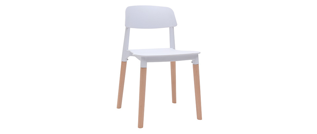 Chaises design scandinave blanches (lot de 2) GILDA